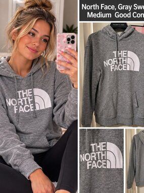 The North Face Half Dome Pullover Hoodie Women's Gray Medium